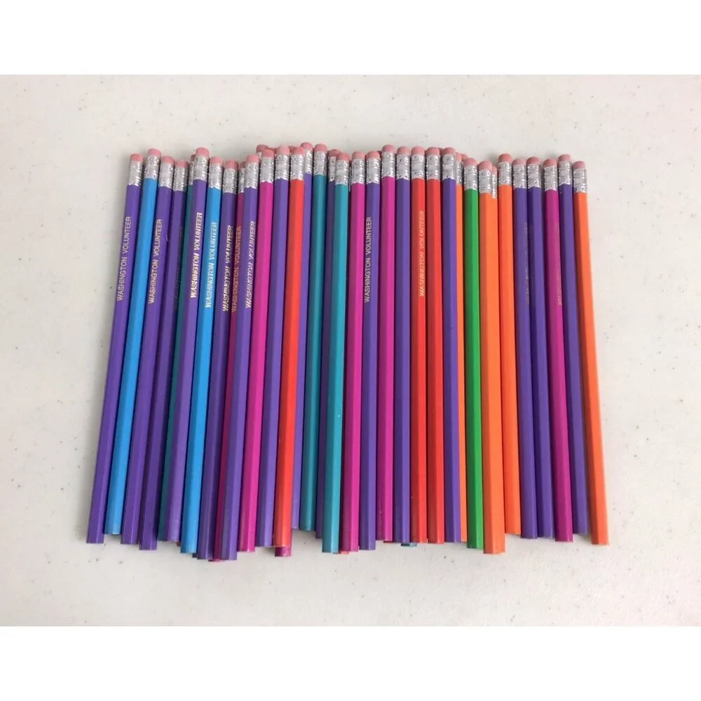 Wooden Pencil Lot Washington Volunteers NEW 50 Count